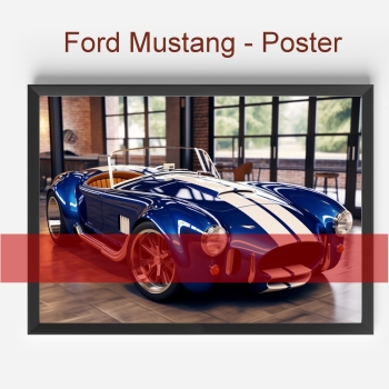 Poster Ford Mustang abstrakt Modell 4